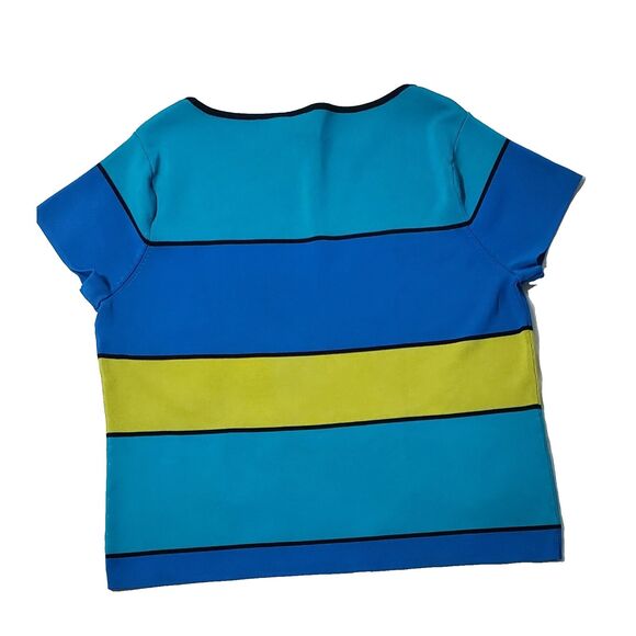 Grace Knitwear Women's Striped Silk Blend Stretch Blouse Size XL Office Work#39l - Picture 5 of 9